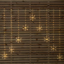 1.2m x 1.2m Light up Snowflake Pin Wire Christmas Curtain Lights with 339 Warm White LEDs