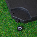 3m Cantilever Banana Garden Parasol in Black with Crank Handle and Parasol Base Weights Included