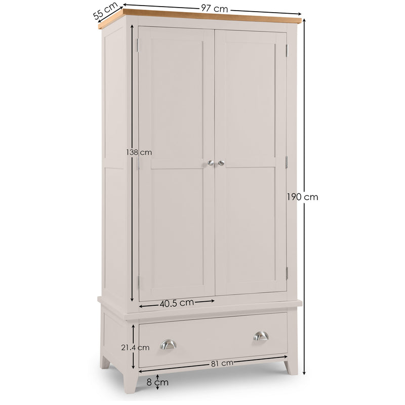 Richmond 2 Door 1 Drawer Wardrobe