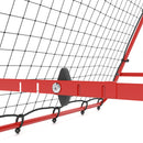 HOMCOM Rebounder Net Football Target Goal with Adjustable Angles, Red