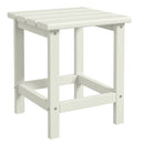 Outsunny Square Coffee Table, HDPE Side Table for Porch, Garden, White