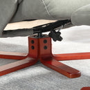 Recliner Chair With Footstool, Backrest Adjustable Armchair, Grey