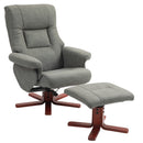 Recliner Chair With Footstool, Backrest Adjustable Armchair, Grey