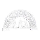 45cm Battery Operated White Wooden Snowflake Arch & Christmas Trees with 10 Warm White LEDs