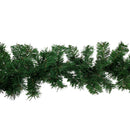 Premier 270cm (9ft) X 25cm Plain Green Christmas Garland Decoration