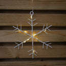 1.2m Battery Operated Snowflake Christmas Curtain Lights With 147 Warm White LEDs