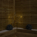 60cm Light up Dewdrop Metal Christmas Star with Garden Stake & Warm White LEDs