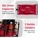 Heavy Duty Camping Garden Cart With Adjustable Handle And Drink Holders-Red