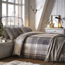 D & D Colville Check Duvet Cover Set in Grey
