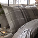 D & D Colville Check Duvet Cover Set in Grey