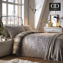 D & D Colville Check Duvet Cover Set in Grey