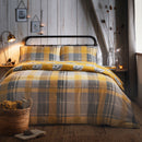 D & D Colville Check Duvet Cover Set in Ochre