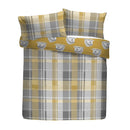 D & D Colville Check Duvet Cover Set in Ochre