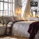 D & D Colville Check Duvet Cover Set in Plum