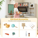 Corner Kitchen Playset with Pull-out Trash Can-Light Grey