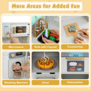 Corner Kitchen Playset with Pull-out Trash Can-Light Grey
