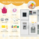 Kids Corner Kitchen Playset with Separated Washing Basin-White