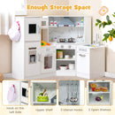 Kids Corner Kitchen Playset with Separated Washing Basin-White
