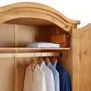 CORONA 2 DOOR WARDROBE - DISTRESSED WAXED PINE