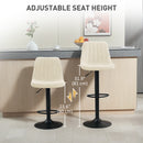 HOMCOM Bar Stools Set Of 2 Adjustable Swivel Bar Chairs With Backrest