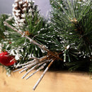 Premier 180cm (6ft) Festive Red Dressed Christmas Garland With Bows And Red Baubles