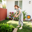 Outsunny Retractable Hose Reel Wall Mounted With Lock, Orange