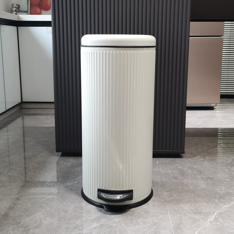 Lewis's 30 Litre Round Pedal Bin - Cream