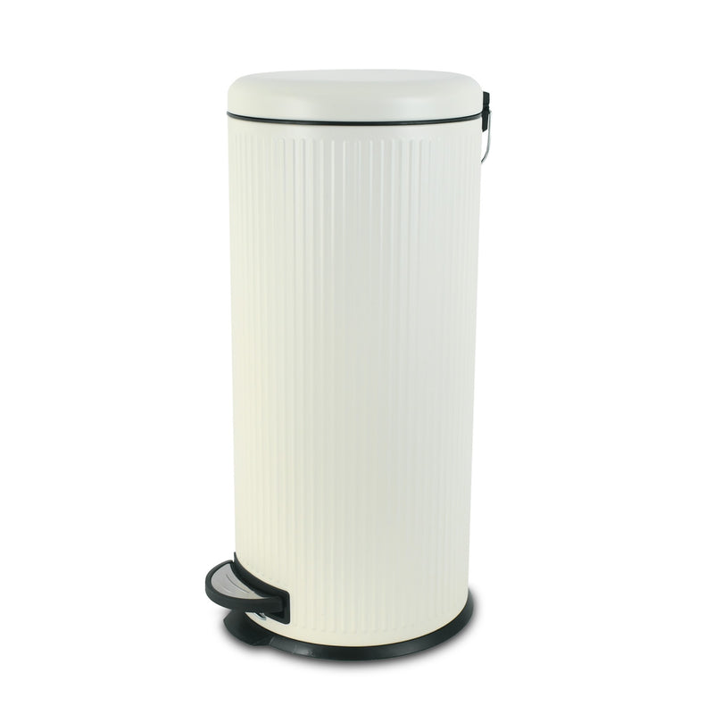 Lewis's 30 Litre Round Pedal Bin - Cream