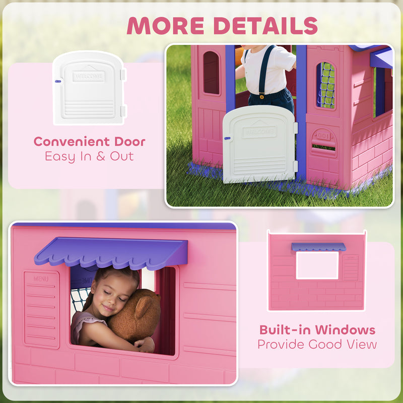 AIYAPLAY Playhouse for Kids Outdoor Indoor, 5 in 1 Garden House
