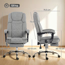HOMCOM Executive Office Chair, Desk Chair With Massage And Heat, Grey