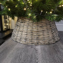 Samuel Alexander KD Willow Christmas Tree Skirt Wicker Rattan- Large Natural