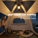 Outsunny 3 Man Inflatable Camping Tent w/ 3000mm Waterproof Rainfly, Cream