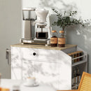 HOMCOM Kitchen Island with 3-Tier Spice Rack, Kitchen Cart with Towel Rack