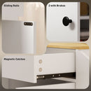 HOMCOM Kitchen Island with 3-Tier Spice Rack, Kitchen Cart with Towel Rack