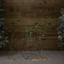 1.4m x 86cm Light up FlexiBrights Standing Christmas Reindeer with 420 Multi-Coloured LEDs