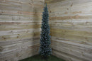 6.5ft (2m) Pencil Style Slim Snow Tipped Artificial Christmas Tree in Green
