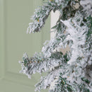 8ft (2.55m) Samuel Alexander Single Door Snow Flocked Christmas Tree Arch with 2000 Tips