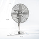 HOMCOM 12\" Metal Desk Fan with 3 Speed Settings, Wide-Angled Oscillation