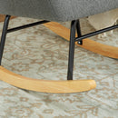 HOMCOM Rocking Chair, Modern Armchair with Backrest for Bedroom, Grey