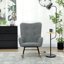 HOMCOM Rocking Chair, Modern Armchair with Backrest for Bedroom, Grey
