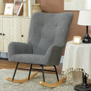 HOMCOM Rocking Chair, Modern Armchair with Backrest for Bedroom, Grey