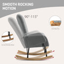 HOMCOM Rocking Chair, Modern Armchair with Backrest for Bedroom, Grey