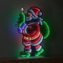 60cm Light up Standing Santa with Tree Christmas Infinity Light with Multi-Coloured LEDs