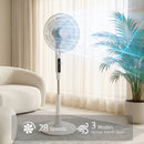 HOMCOM Standing Fan With 75 Degree Oscillation Mosquito Repellent Function