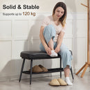 HOMCOM Shoe Bench, PU Leather Shoe Storage Bench for Entryway,