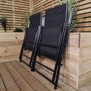 Outdoor 2 Person Round Glass Top Garden Dining Table Chairs Set