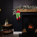 32cm Door Hanging Laughing Elf Animated Indoor Christmas Decoration