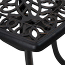 Outsunny Cast Aluminium Bistro Table With Umbrella Hole, White