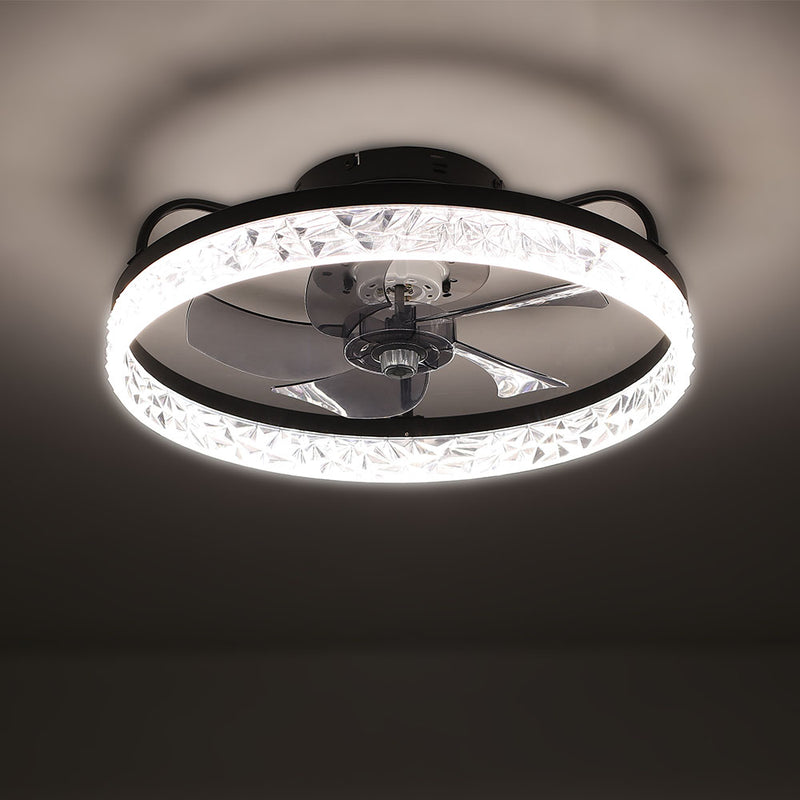 Cottonfy UK Luxury Ceiling Fan Light with Crystals