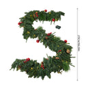 Lifeideas 270cm Artificial Christmas Garland Decorations with Lights